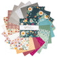 10 inch stacker of fanned out fabrics.  The Where the Wild Flowers are by Judi Madsen. 