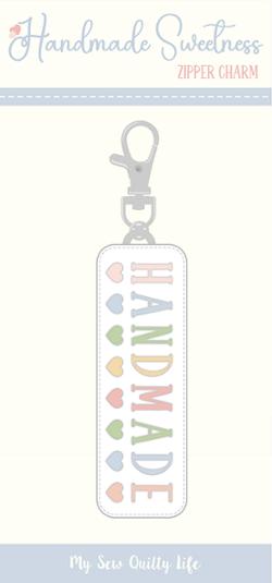 Handmade hard enamel zipper charm by My Sew Quilty Life