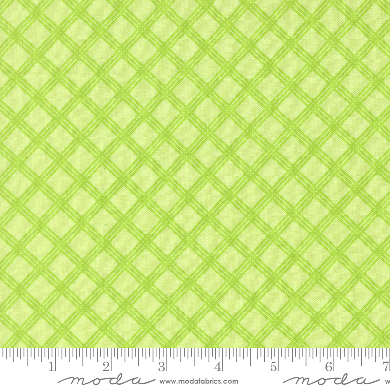 Charming Check in Honeydew, a fresh mint green check quilting fabric from the Joysome collection by Corey Yoder for Moda Fabrics, 29255-19