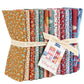 Pack of colorful fabric strips with a 'Tilda' label and 'Village Life' tag.  Contains 14 blenders.  