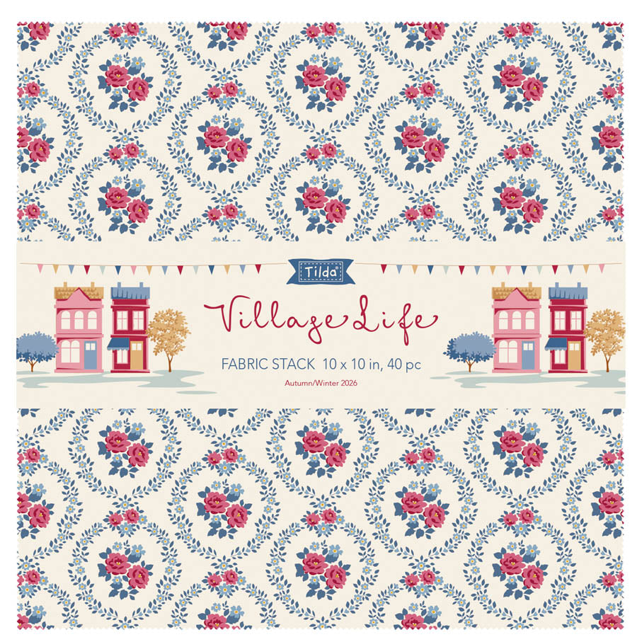 Village Life 10 inch fabric stack 