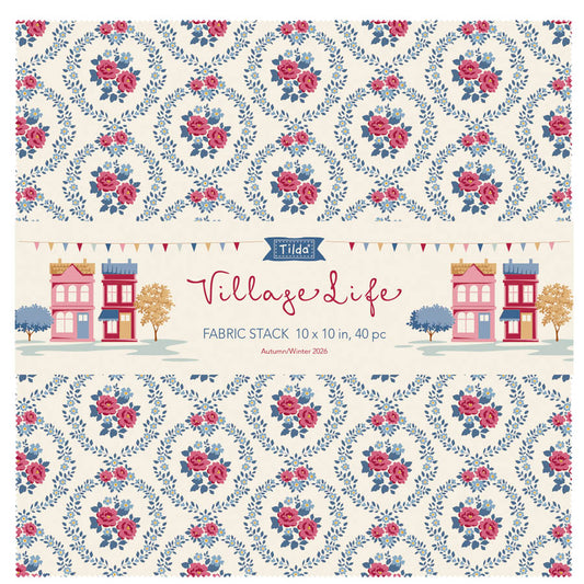 Village Life 10 inch fabric stack 