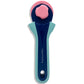 Blue and pink skin care tool on a white background