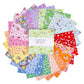 fanned out collection of 5 inch stackers in the Traditional 30s fabric collection.  