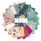 5 inch stacker of fanned out fabrics.  The Where the Wild Flowers are by Judi Madsen. 