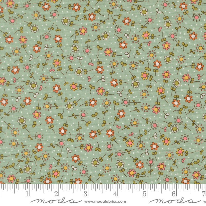 Bug Collector Meadow small floral in Sky, quilting fabric by Sweetwater for Moda Fabrics, 55733-12