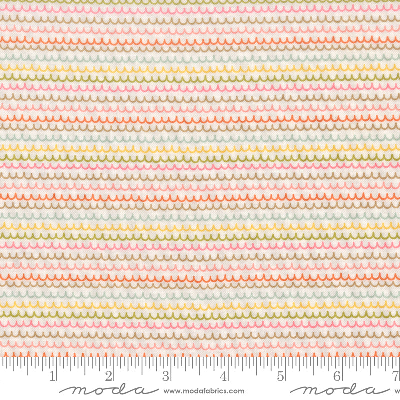 Bug Collector Squiggle stripe on Cloud, quilting fabric by Sweetwater for Moda Fabrics, 55735-11
