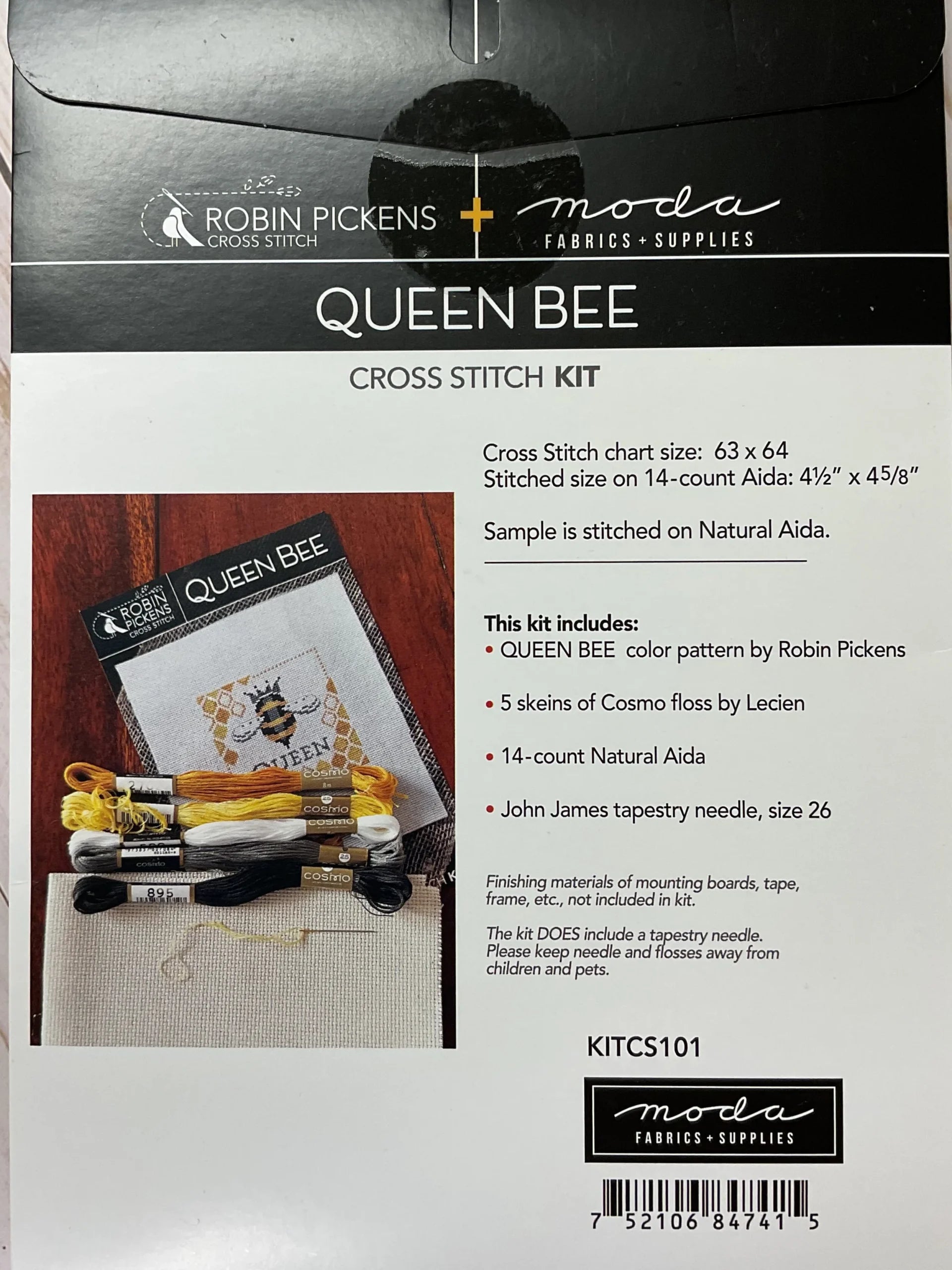 Queen Bee Cross Stitch Kit