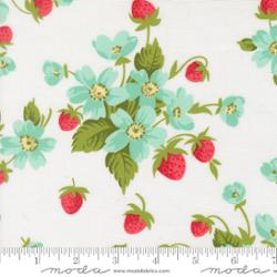 Bloomsberry White In Bloom Florals Strawberries Fabric – Camille Roskelley