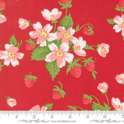 Bloomsberry Red In Bloom Florals Strawberries Fabric – Camille Roskelley