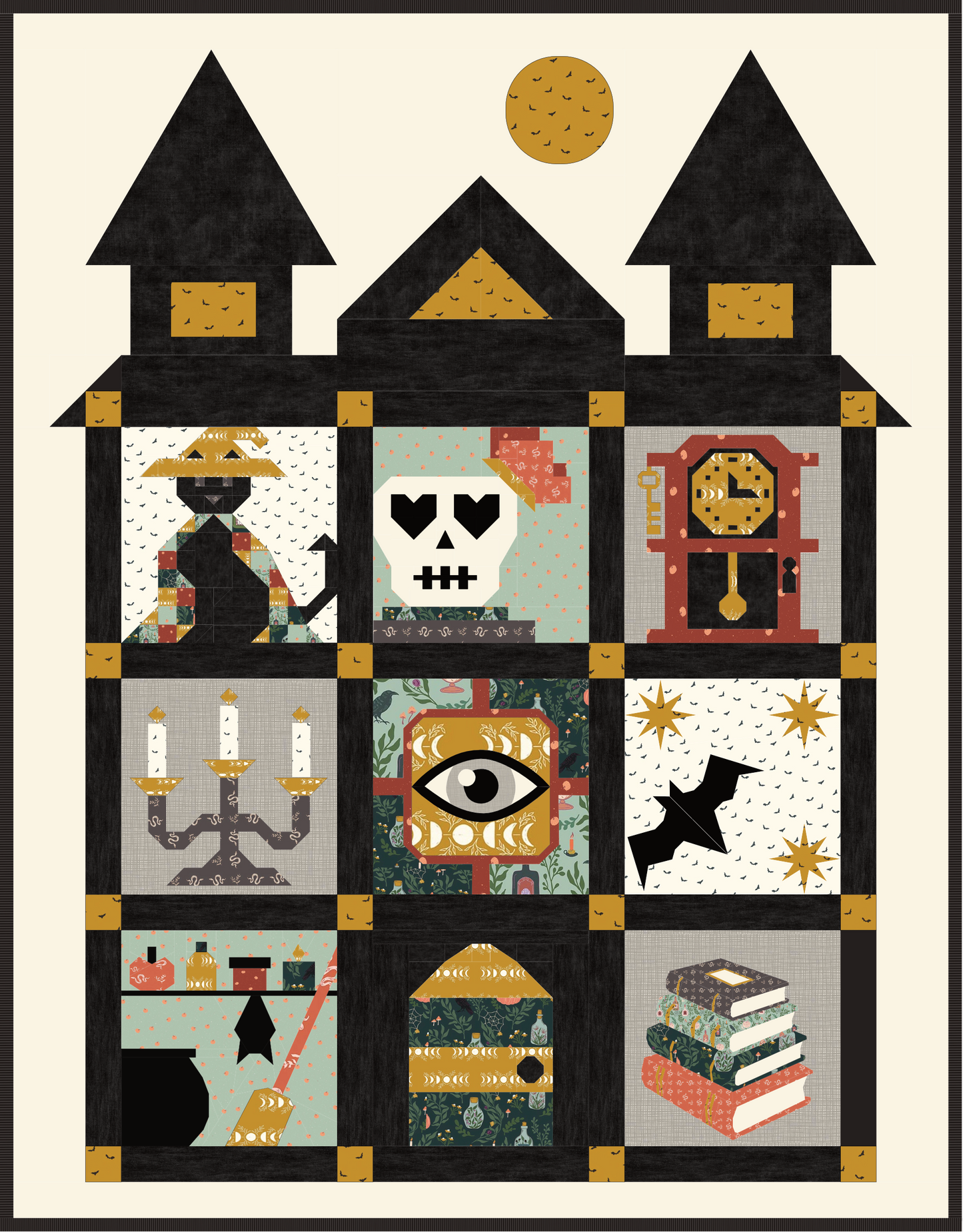 The Forgotten Rooms Quilt Kit – Apothecary Solid Background