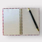 Quilt Jazz Spiral Notebook Pink