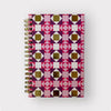 Quilt Jazz Spiral Notebook Pink
