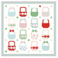 Quilt mock up of Baskets and Bows quilt pattern by My Sew Quilty Life featuring the Whimsical Woodland fabric collection by Tasha Noel