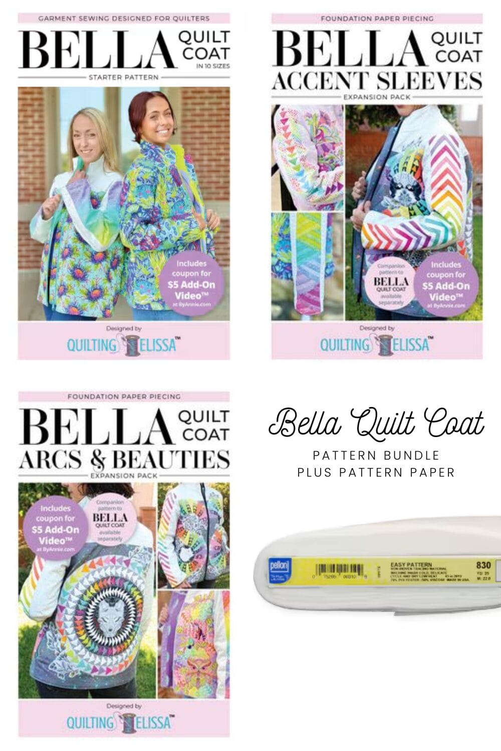 Bella Quilt Coat Bundle - Pattern + Both Expansion Packs + Pattern Tracing Paper