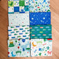 Eight-piece Brave Your Way petite fat quarter bundle featuring the Mint main print, by Cayla Naylor for Riley Blake Designs.