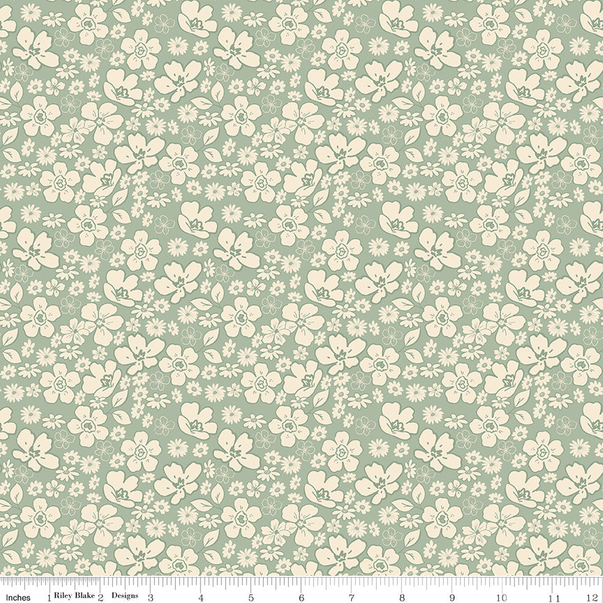 Morning Latte Tonal Floral Aloe
