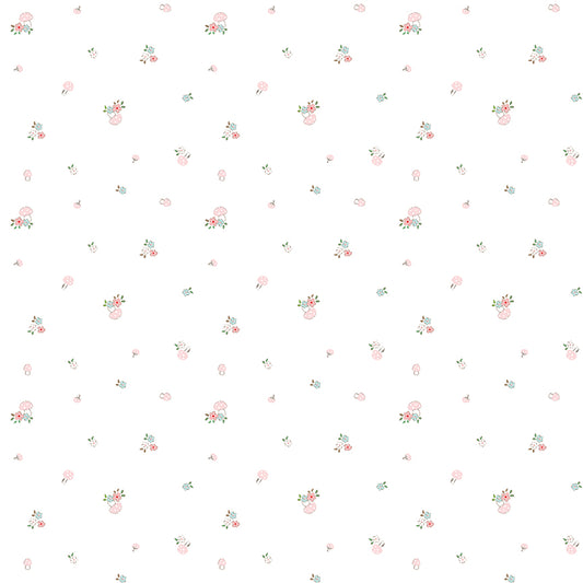 Whimsical Woodland Mushrooms White