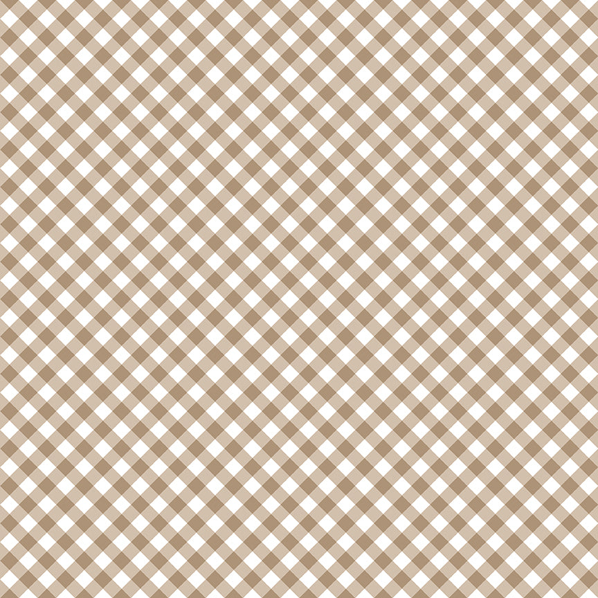 Whimsical Woodland Diagonal Gingham Natural