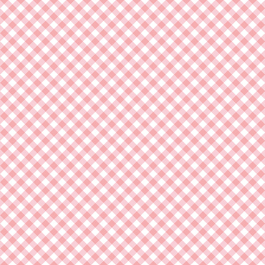 Whimsical Woodland Diagonal Gingham Pink