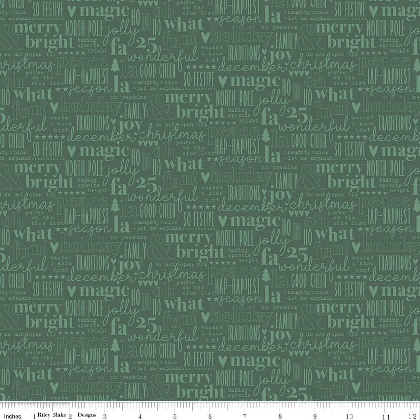 Evergreen Wishes Text Green