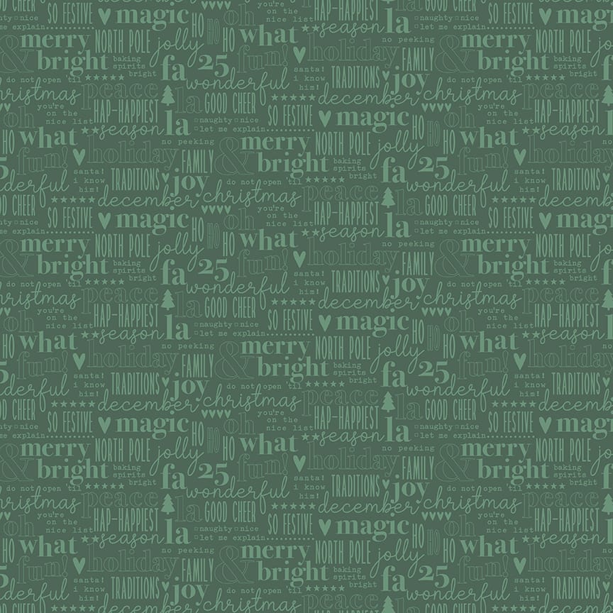 Evergreen Wishes Text Green