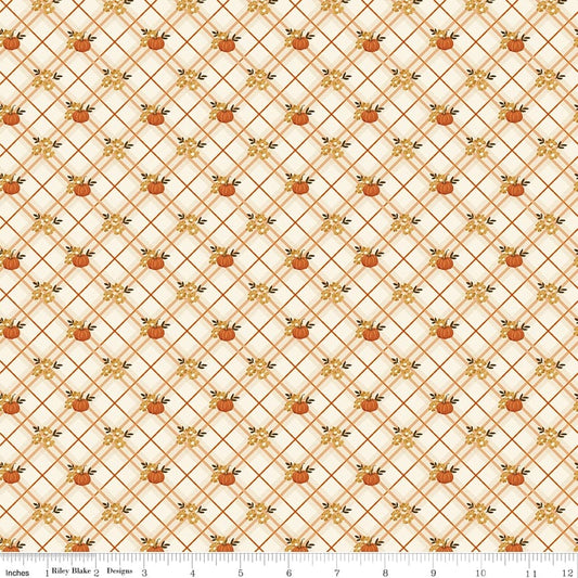 Bountiful Pumpkin Plaid Cream