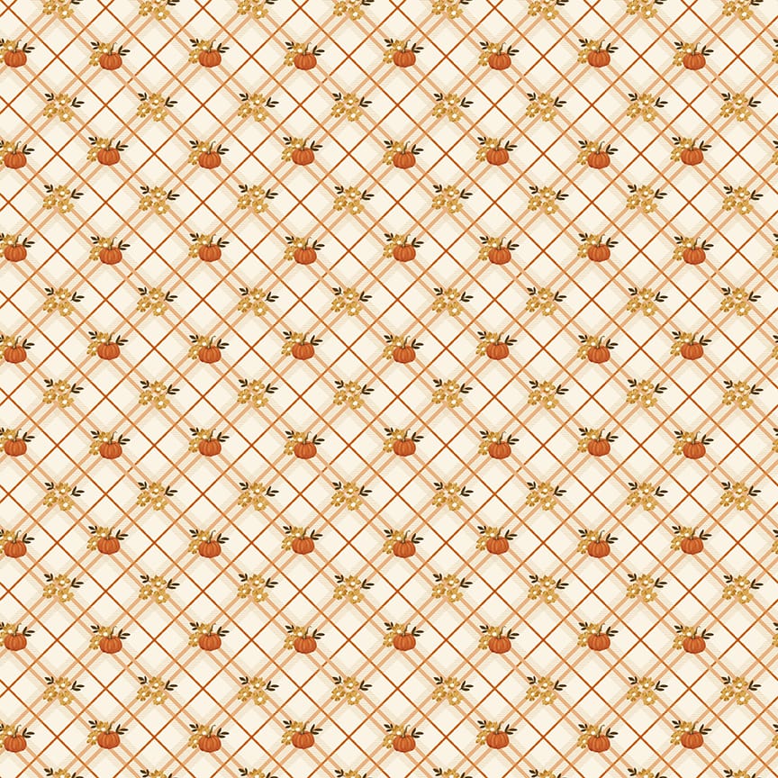 Bountiful Pumpkin Plaid Cream
