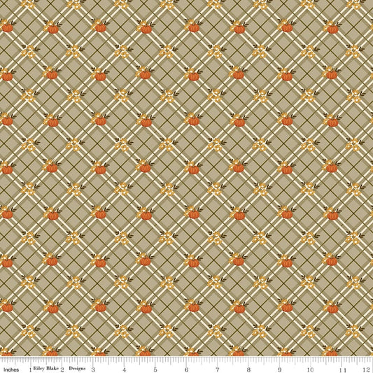 Bountiful Pumpkin Plaid Sage