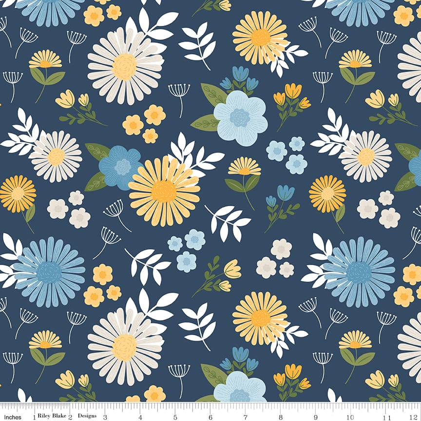 Sunshine & Dandelions Main Navy
