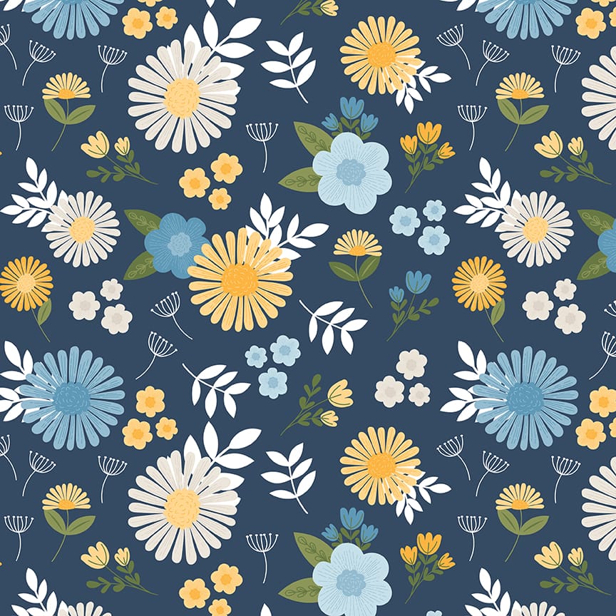 Sunshine & Dandelions Main Navy