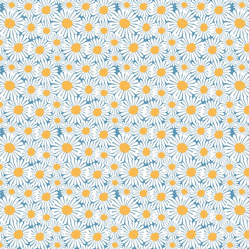 Sunshine & Dandelions Daisies Blue