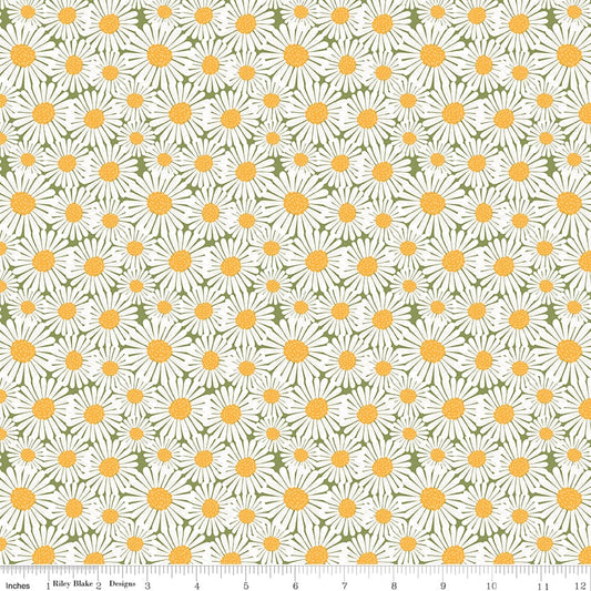 Sunshine & Dandelions Daisies Green