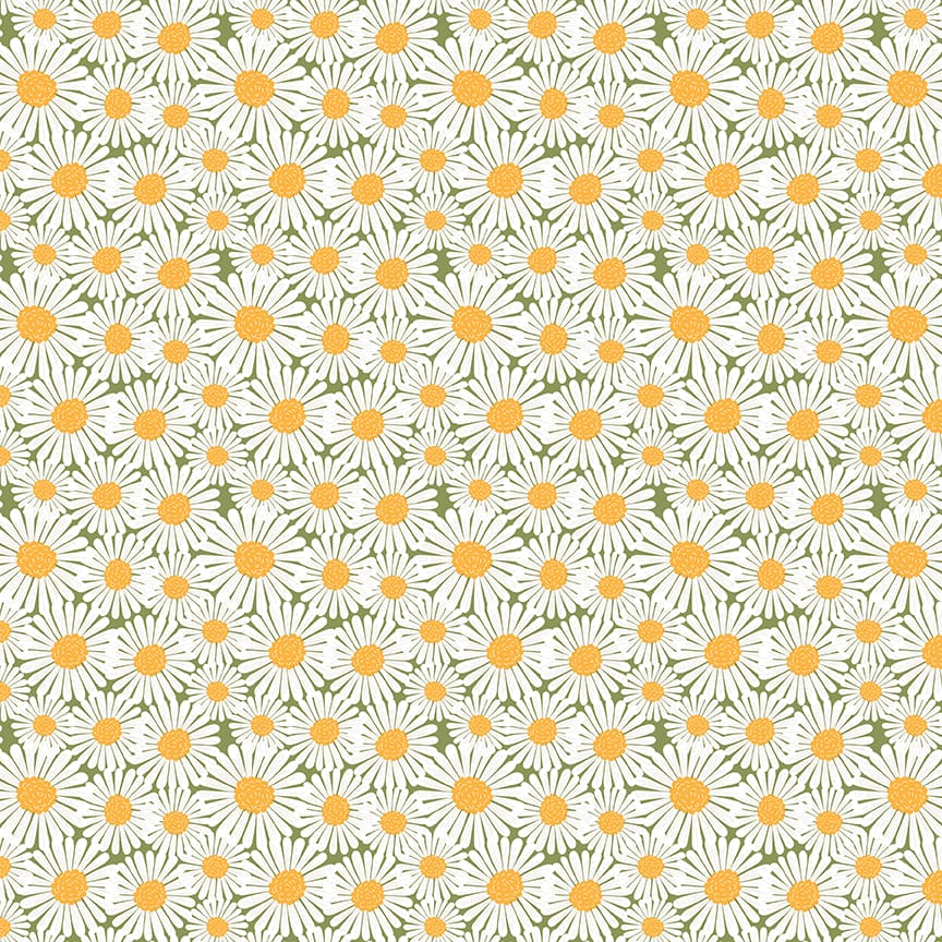Sunshine & Dandelions Daisies Green