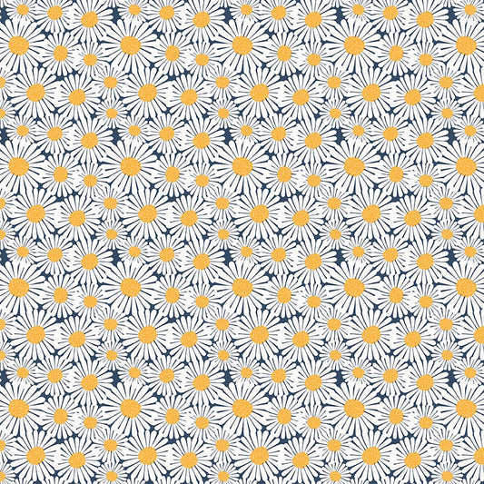 Sunshine & Dandelions Daisies Navy