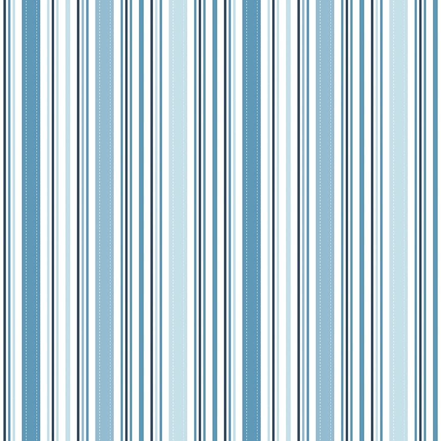 Sunshine & Dandelions Stripes Blue