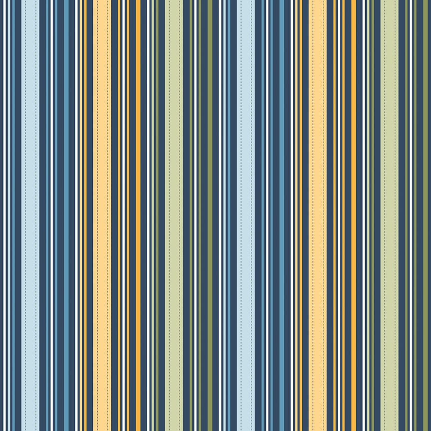 Sunshine & Dandelions Stripes Navy