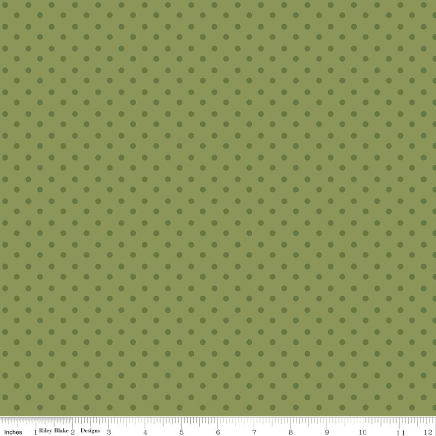 Sunshine & Dandelions Dots Green