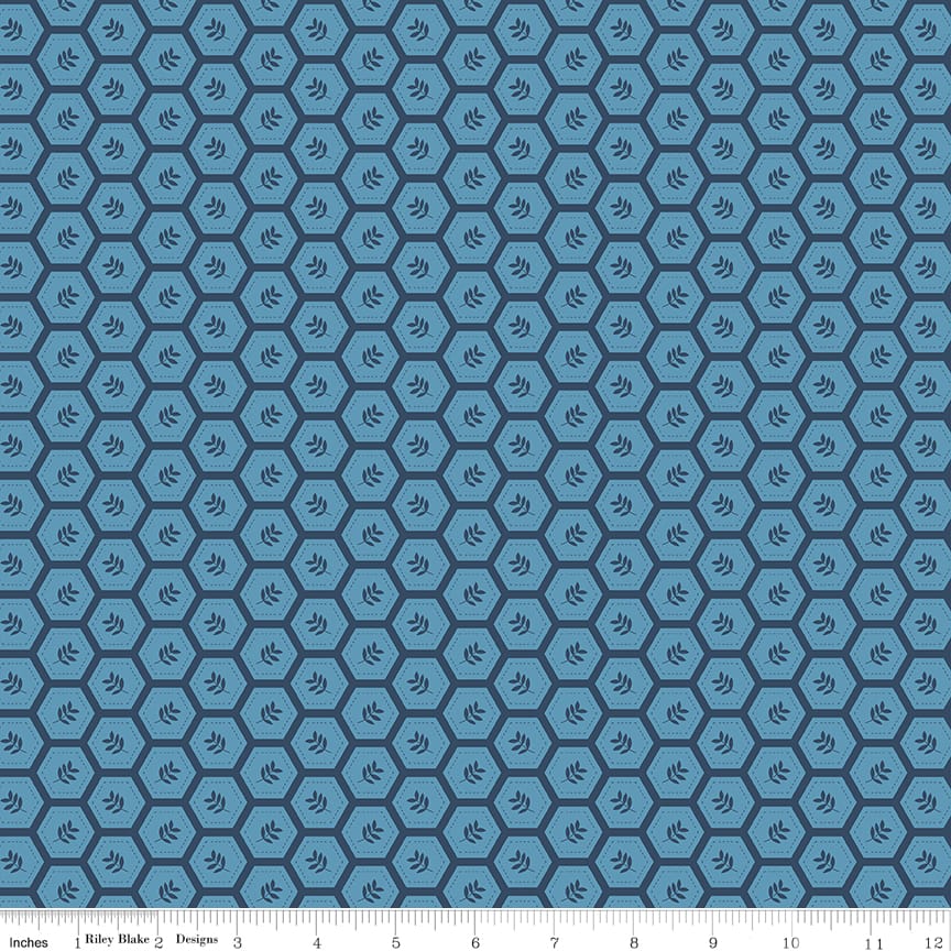 Sunshine & Dandelions Hexies Blue