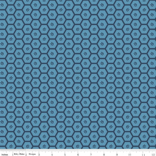 Sunshine & Dandelions Hexies Blue