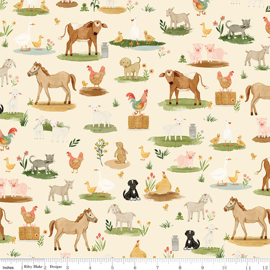 Lil' Farm Friends Animals on the Farm Cream