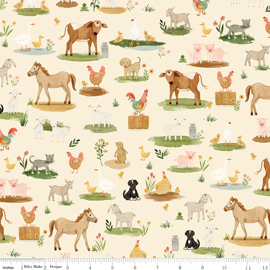 Lil' Farm Friends Animals on the Farm Cream