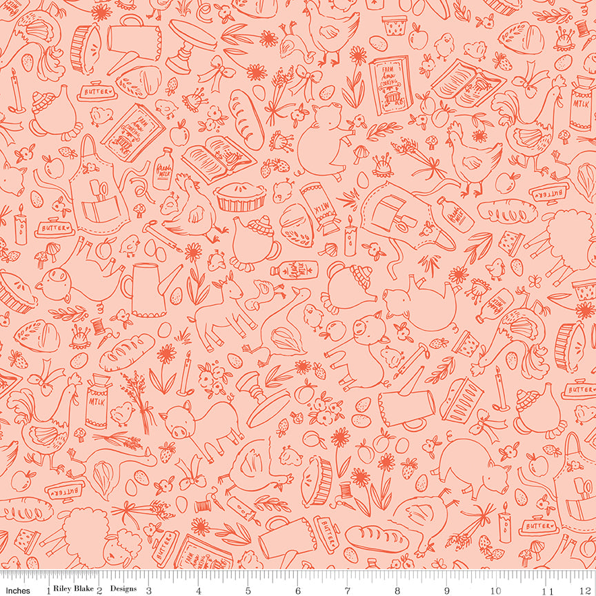 Lil' Farm Friends Farm Outlines Pink