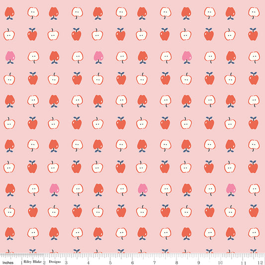 Cotton Nook Apples Pink