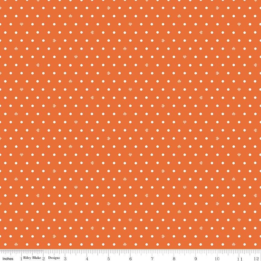 Cotton Nook Dots Orange