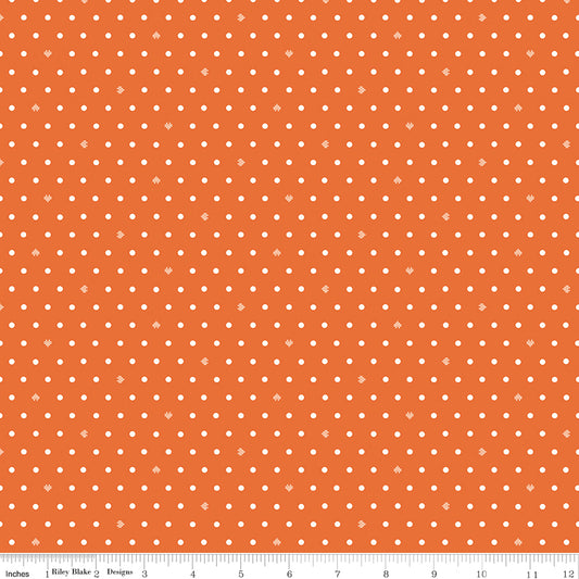 Cotton Nook Dots Orange