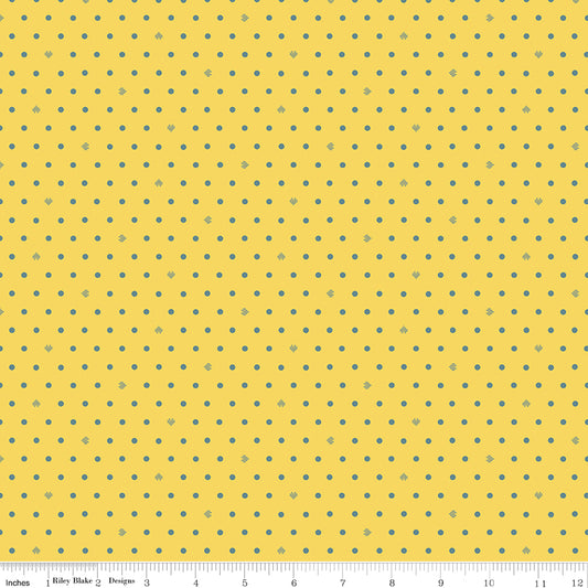 Cotton Nook Dots Yellow