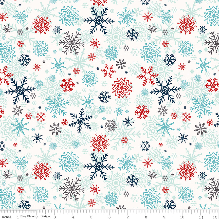 A Perfect Winter Snowflakes White