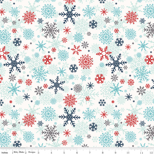 A Perfect Winter Snowflakes White