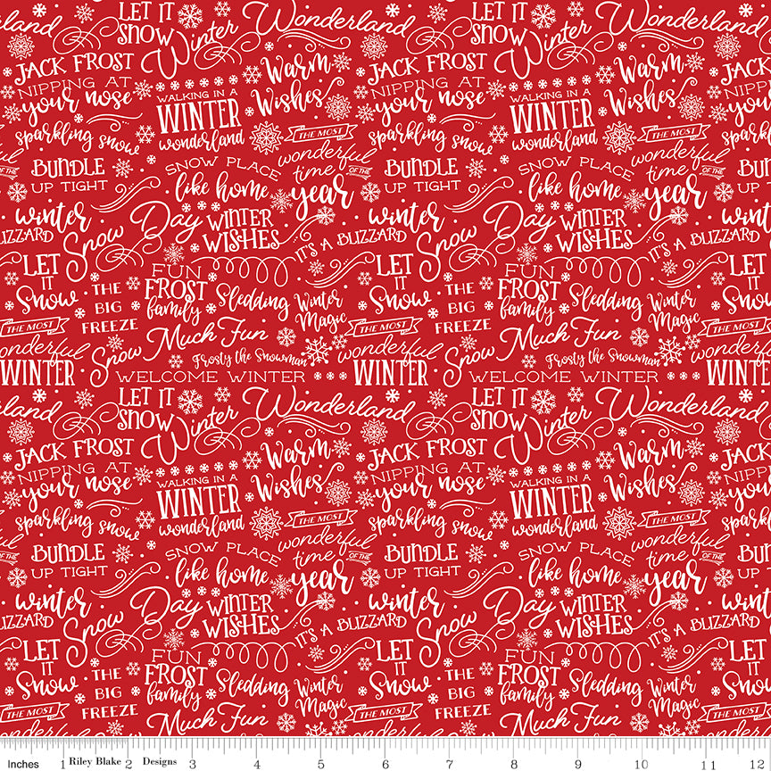 A Perfect Winter Text Red